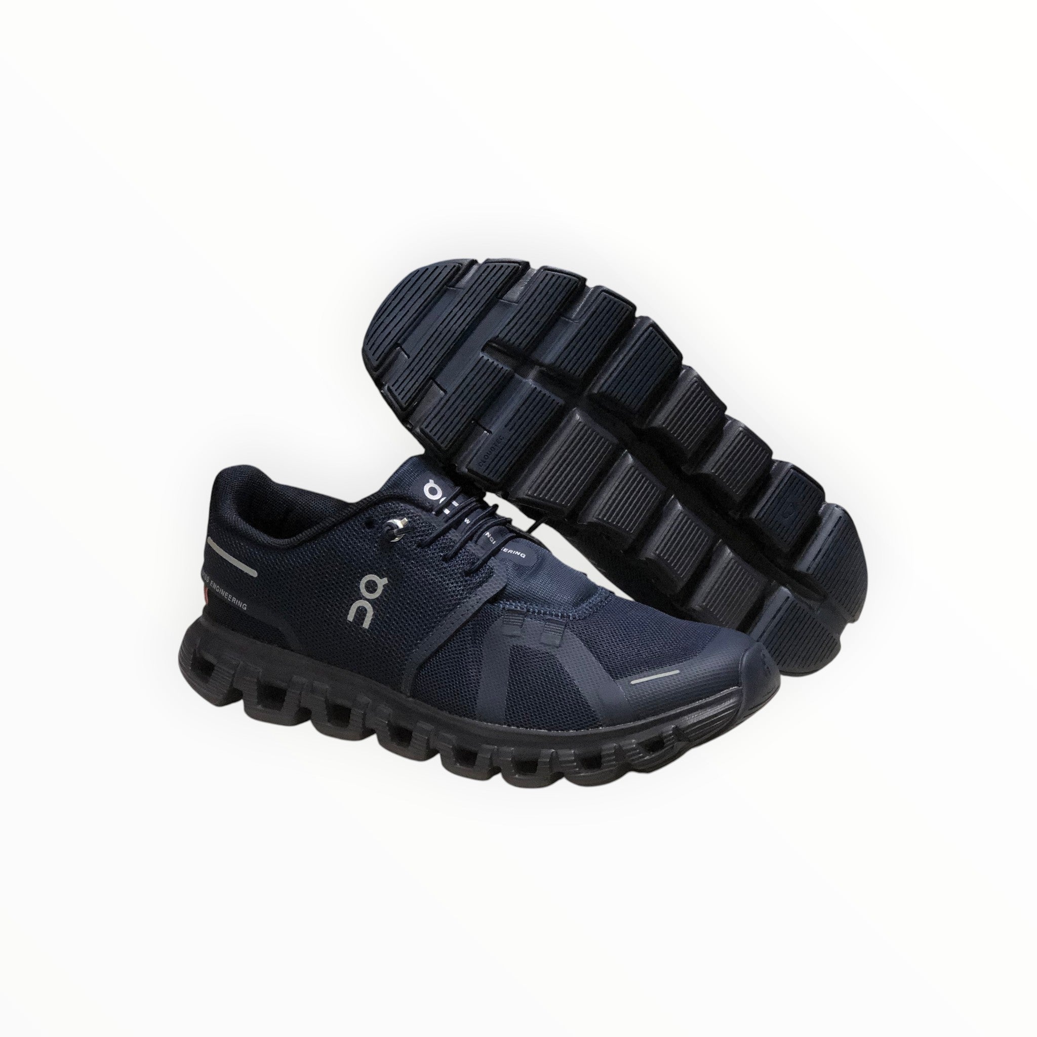 Mens On - Cloud 6 Waterproof Shoes Black and Deep Blue