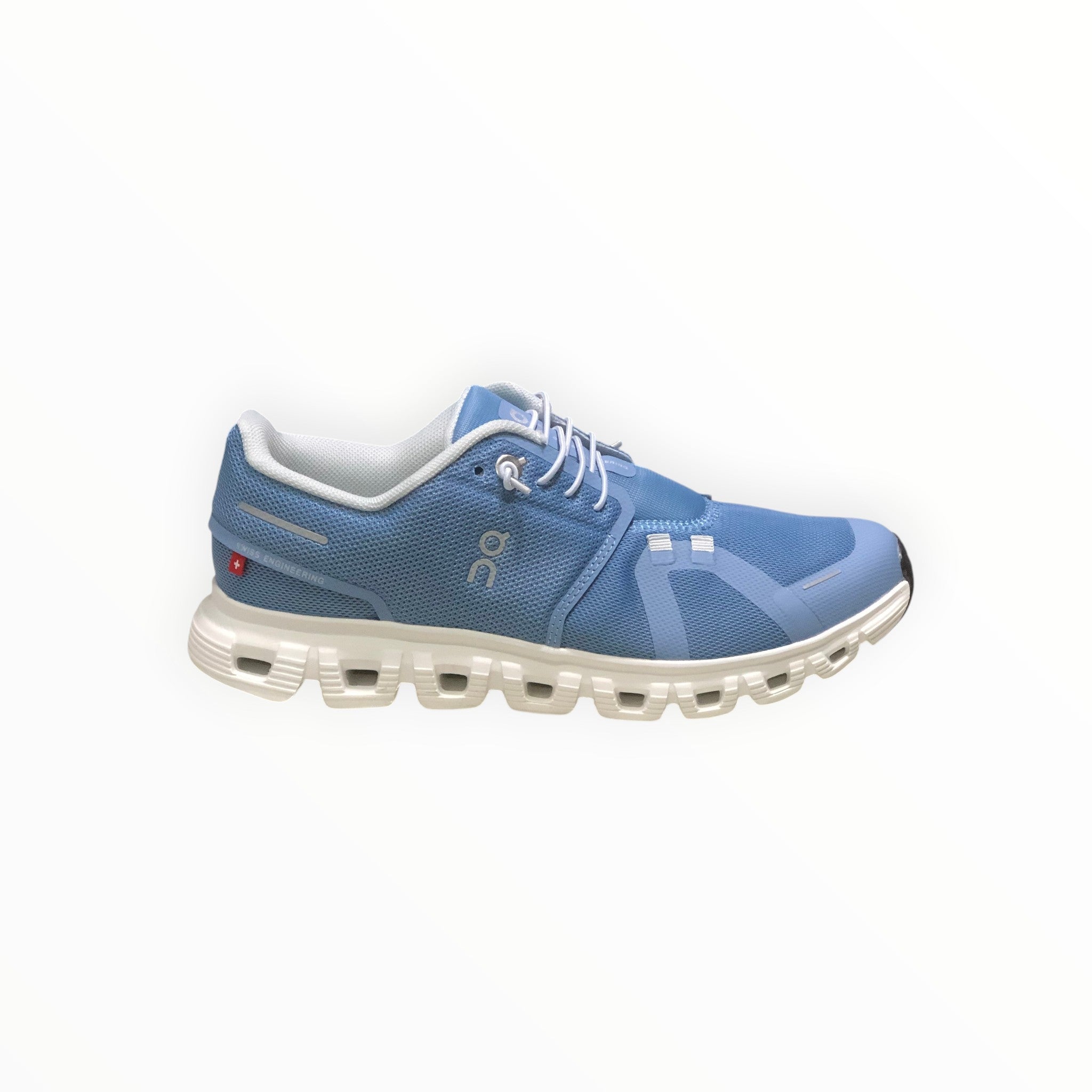 Mens On - Cloud 6 Waterproof Shoes Light Gray-Blue & White