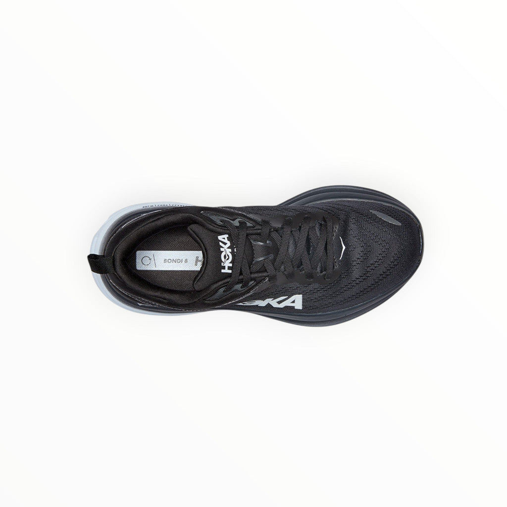 HOKA BONDI 8 MEN'S RUNNING SHOES - (Black & White)