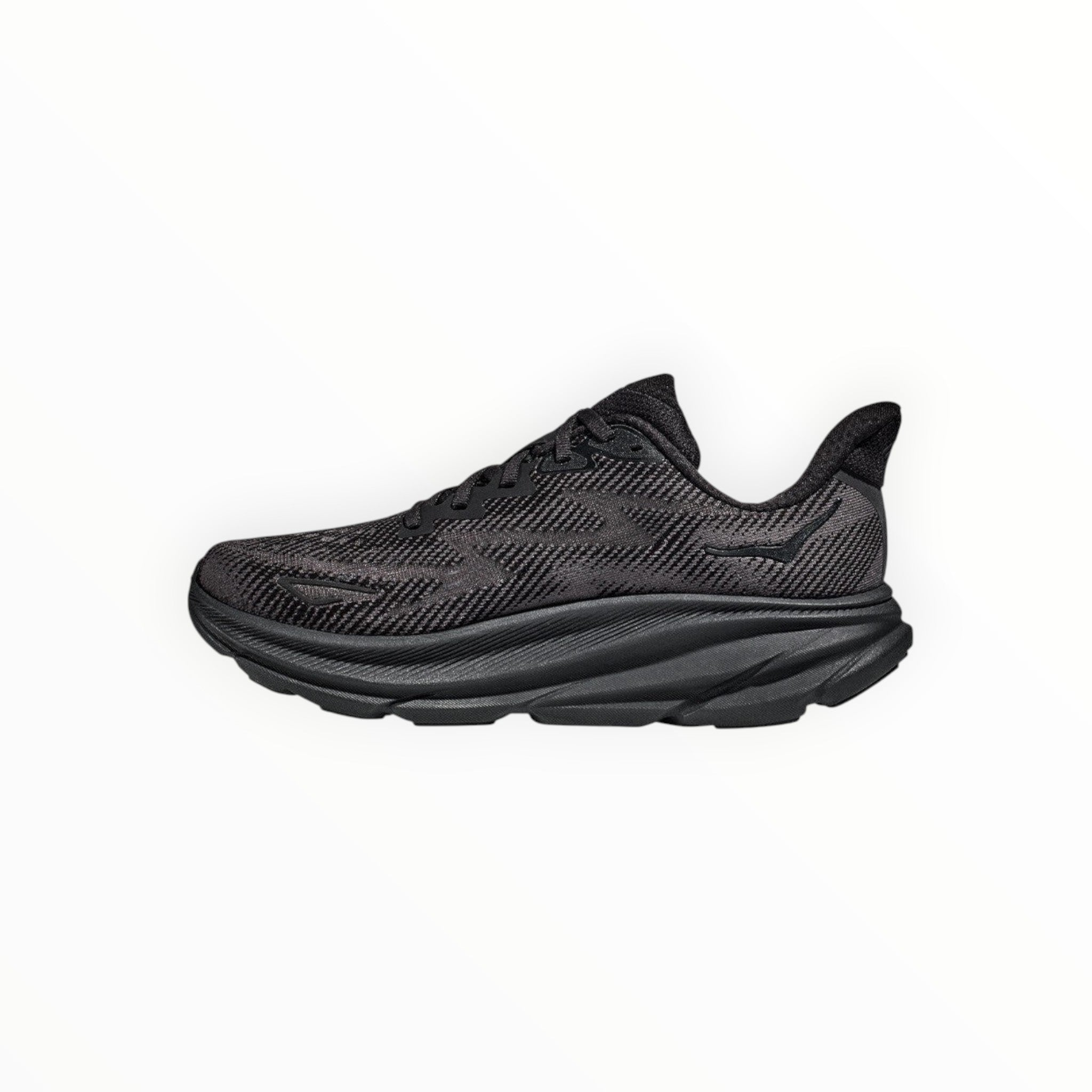MEN HOKA CLIFTON 9 RUNNING SHOES (Black) - SS23
