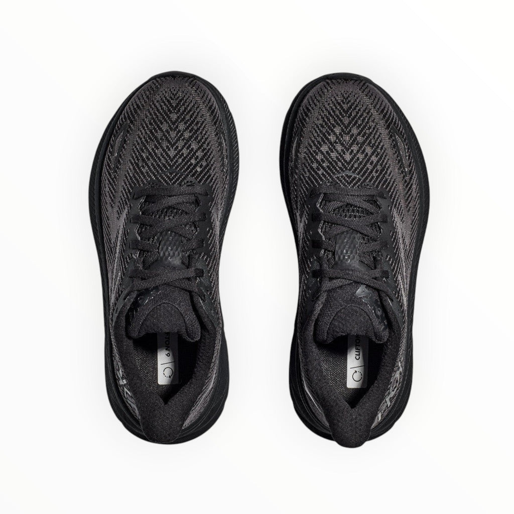 MEN HOKA CLIFTON 9 RUNNING SHOES (Black) - SS23