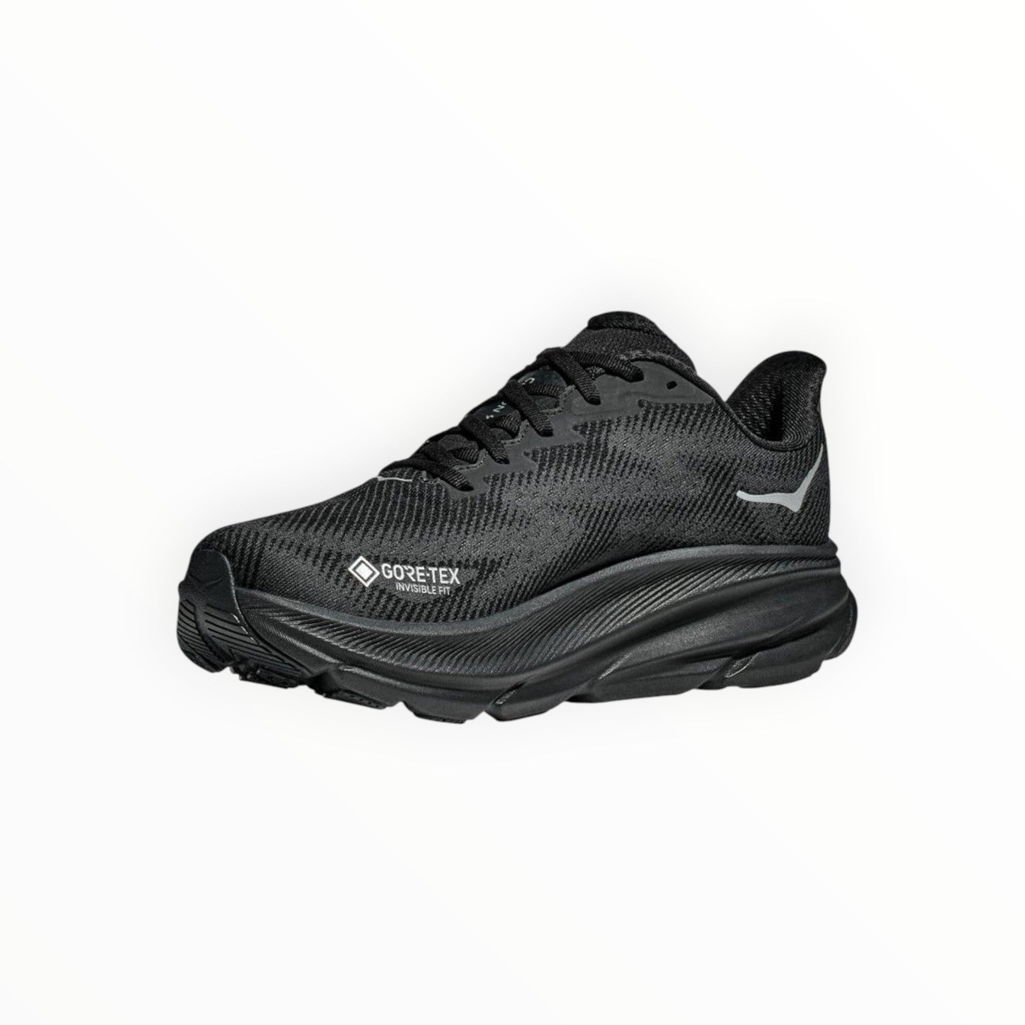 WOMEN HOKA CLIFTON 9 RUNNING SHOES (Black) - SS23