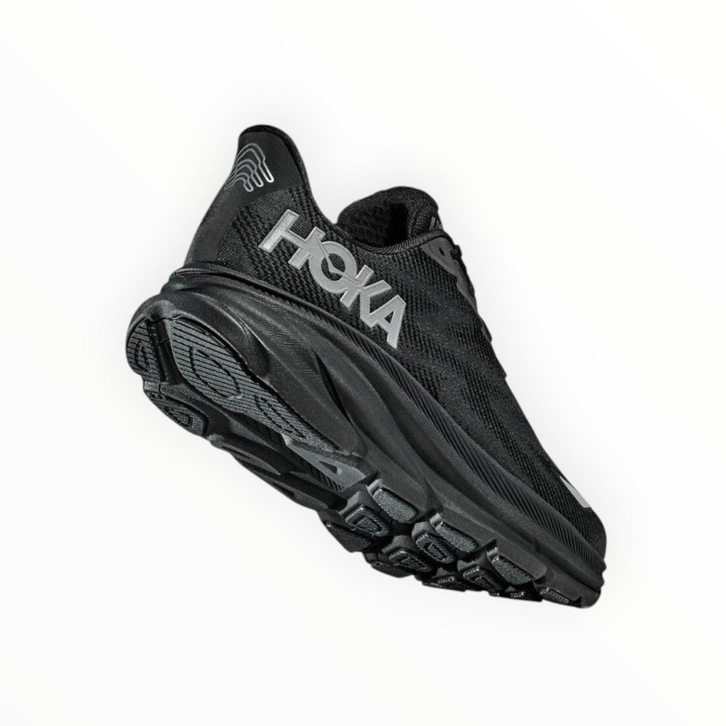 WOMEN HOKA CLIFTON 9 RUNNING SHOES (Black) - SS23