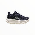 EWW Sports Shoes Hoka Bondi 9 men's navy blue running shoe with white sole and Hoka logo.