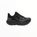 EWW Sports Shoes Men's Hoka Clifton 10 black running shoe with breathable mesh upper and signature cushioning.