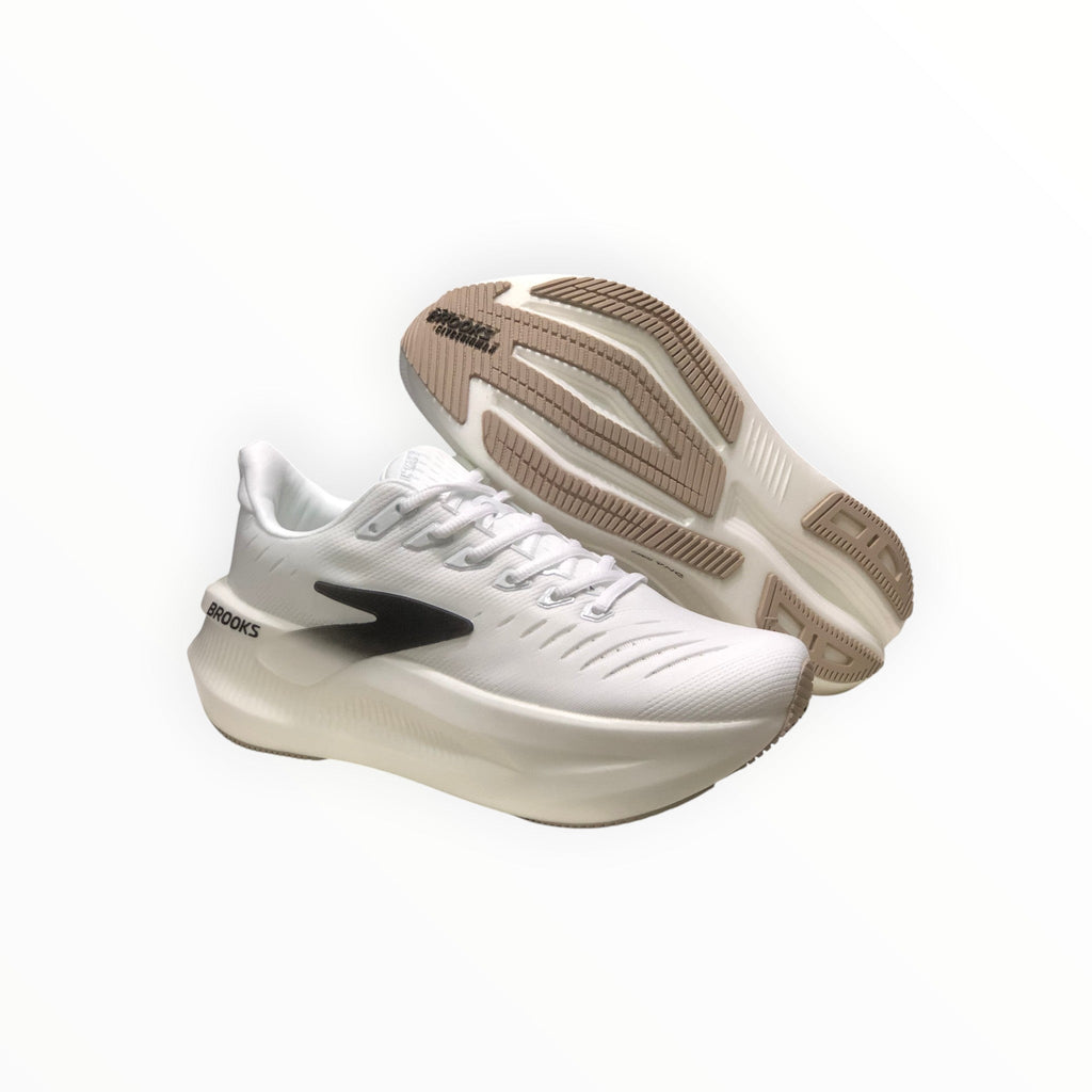 EWW Sports Shoes white and black Glycerin Max 2 men's running shoes with plush cushioning and GlideRoll rocker.